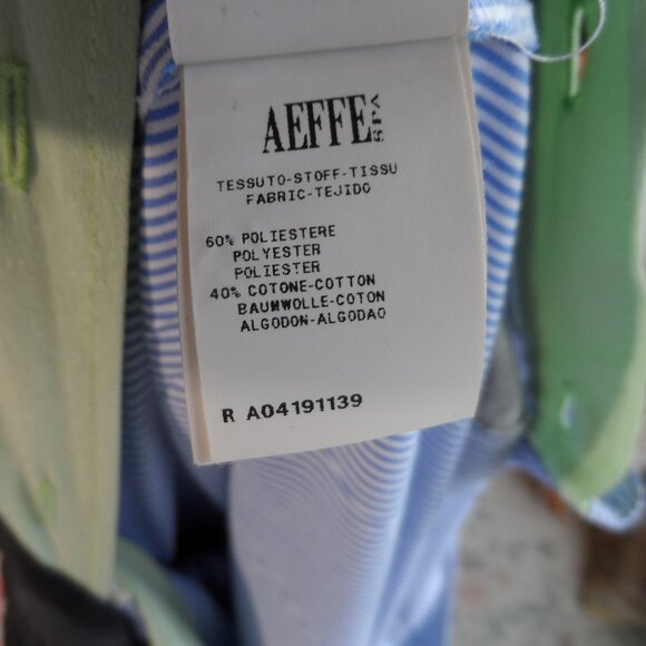 Moschino CheapandChic Blue Multi Cotton/Silk Pleated Dress Size US 4 - Picture 14 of 16